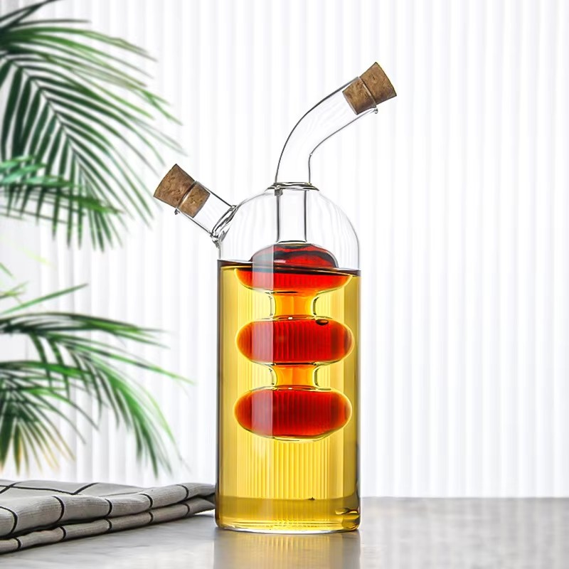 Druppelvrije Olie- en Azijndispenser Met Kurkstoppen