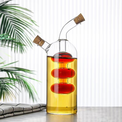 Druppelvrije Olie- en Azijndispenser Met Kurkstoppen