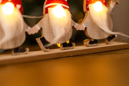 29 cm Houten Gonk Kerstman LED Bord