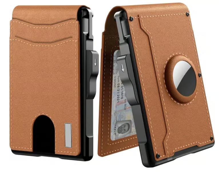 Anti - theft Aluminium Wallet Money Clip Credit Card Holder RFID Blocking Bifold Minimalist Wallet