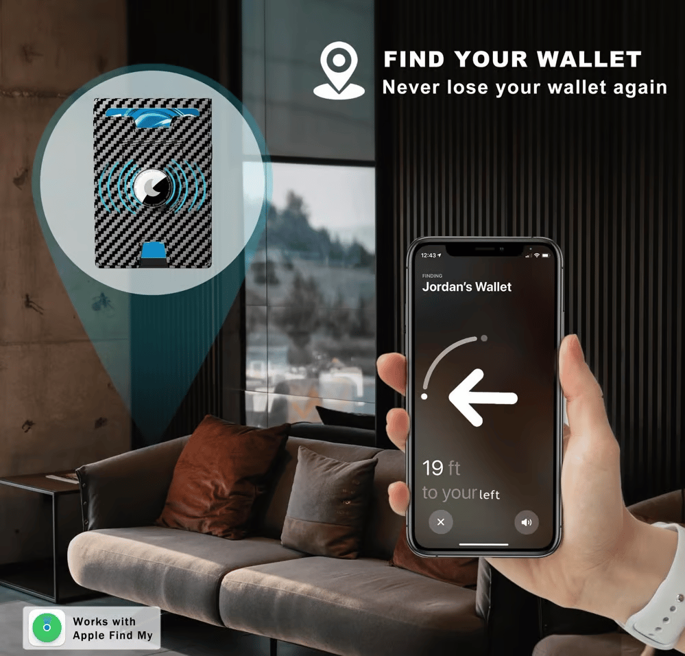 Anti - theft Aluminium Wallet Money Clip Credit Card Holder RFID Blocking Bifold Minimalist Wallet