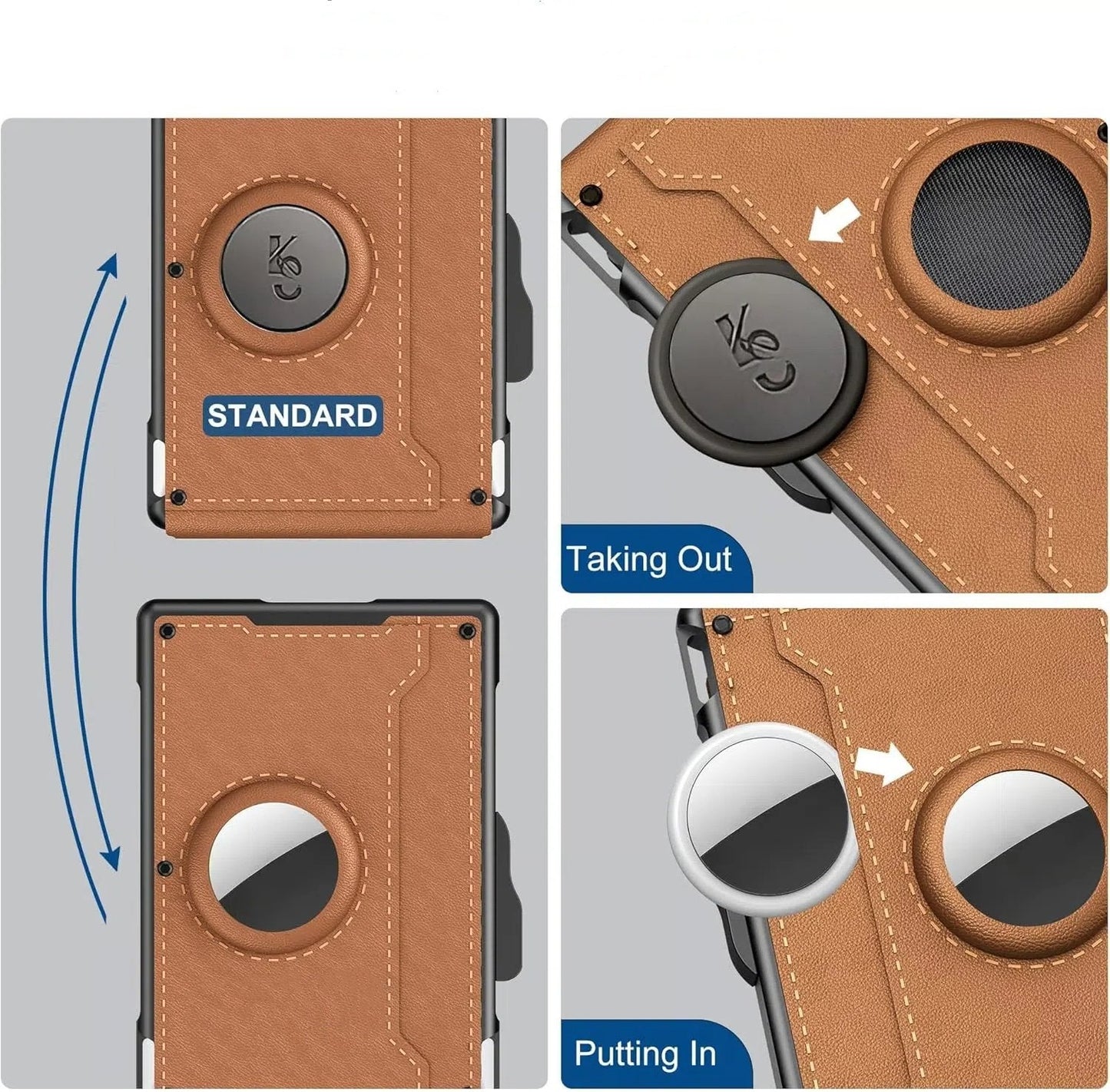 Anti - theft Aluminium Wallet Money Clip Credit Card Holder RFID Blocking Bifold Minimalist Wallet