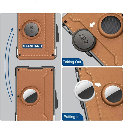 Anti - theft Aluminium Wallet Money Clip Credit Card Holder RFID Blocking Bifold Minimalist Wallet