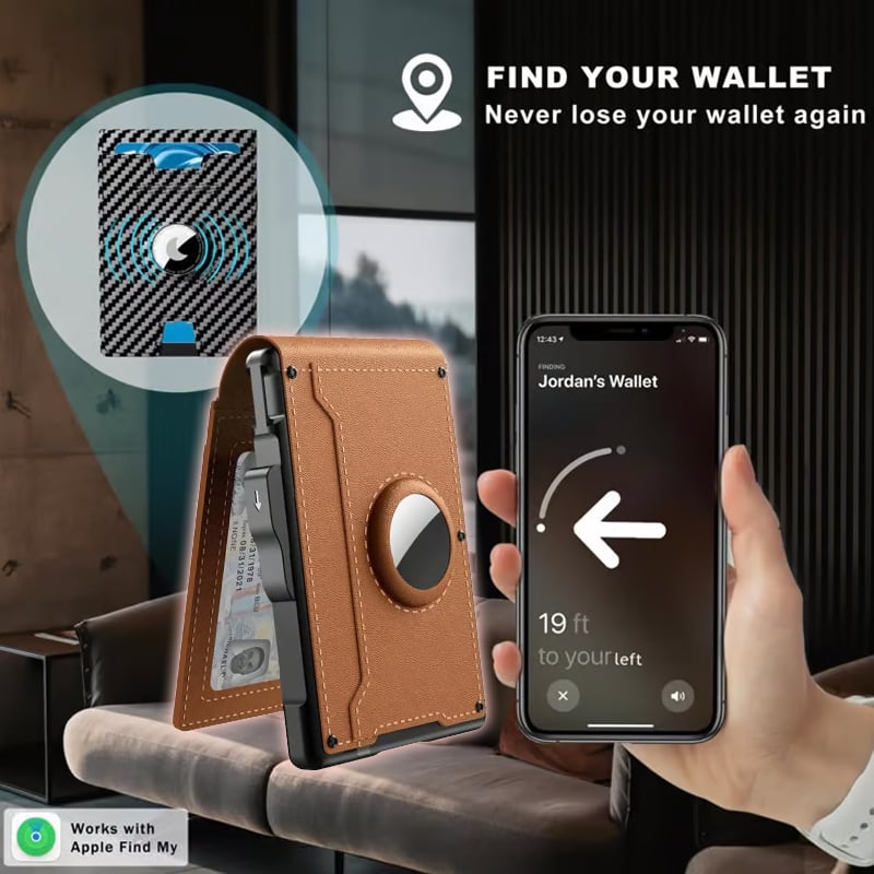 Anti - theft Aluminium Wallet Money Clip Credit Card Holder RFID Blocking Bifold Minimalist Wallet