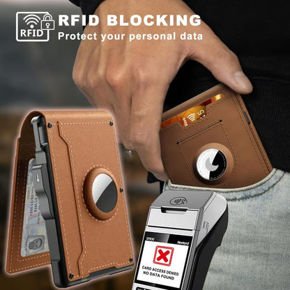 Anti - theft Aluminium Wallet Money Clip Credit Card Holder RFID Blocking Bifold Minimalist Wallet
