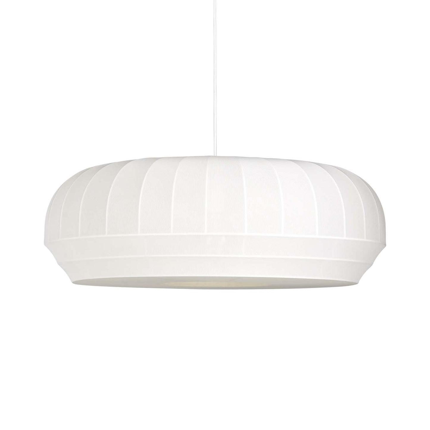 Tradition - Witte stoffen hanglamp in Japandi-stijl, ontwerp door een designer