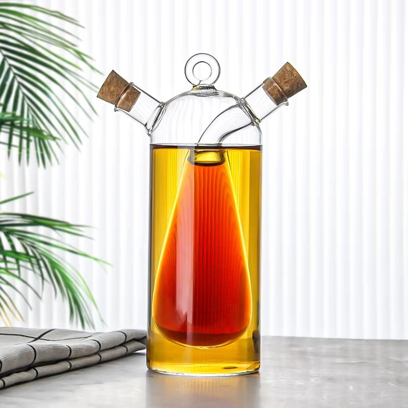 Druppelvrije Olie- en Azijndispenser Met Kurkstoppen