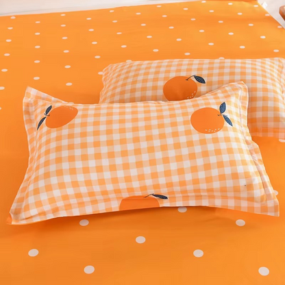 Zachte Oranje Zomer Bedlaken En Kussen