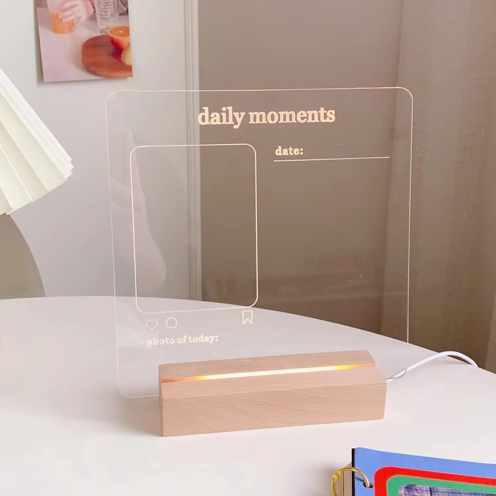 Acryl Notitie Herinnering Decoratief Bord Licht